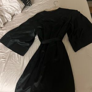 Black Satin Robe